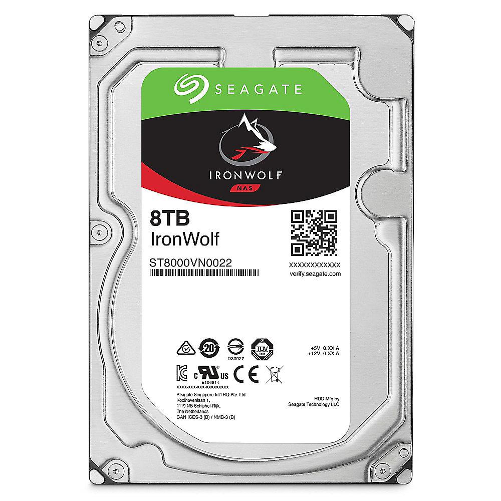 Seagate IronWolf NAS HDD ST8000VN0022 - 8TB 3.5zoll SATA600   2 Jahre Rescue, Seagate, IronWolf, NAS, HDD, ST8000VN0022, 8TB, 3.5zoll, SATA600, , 2, Jahre, Rescue