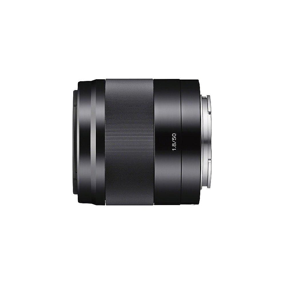 Sony E 50mm f/1.8 OSS Porträtobjektiv E-Mount (SEL-50F18) schwarz, Sony, E, 50mm, f/1.8, OSS, Porträtobjektiv, E-Mount, SEL-50F18, schwarz