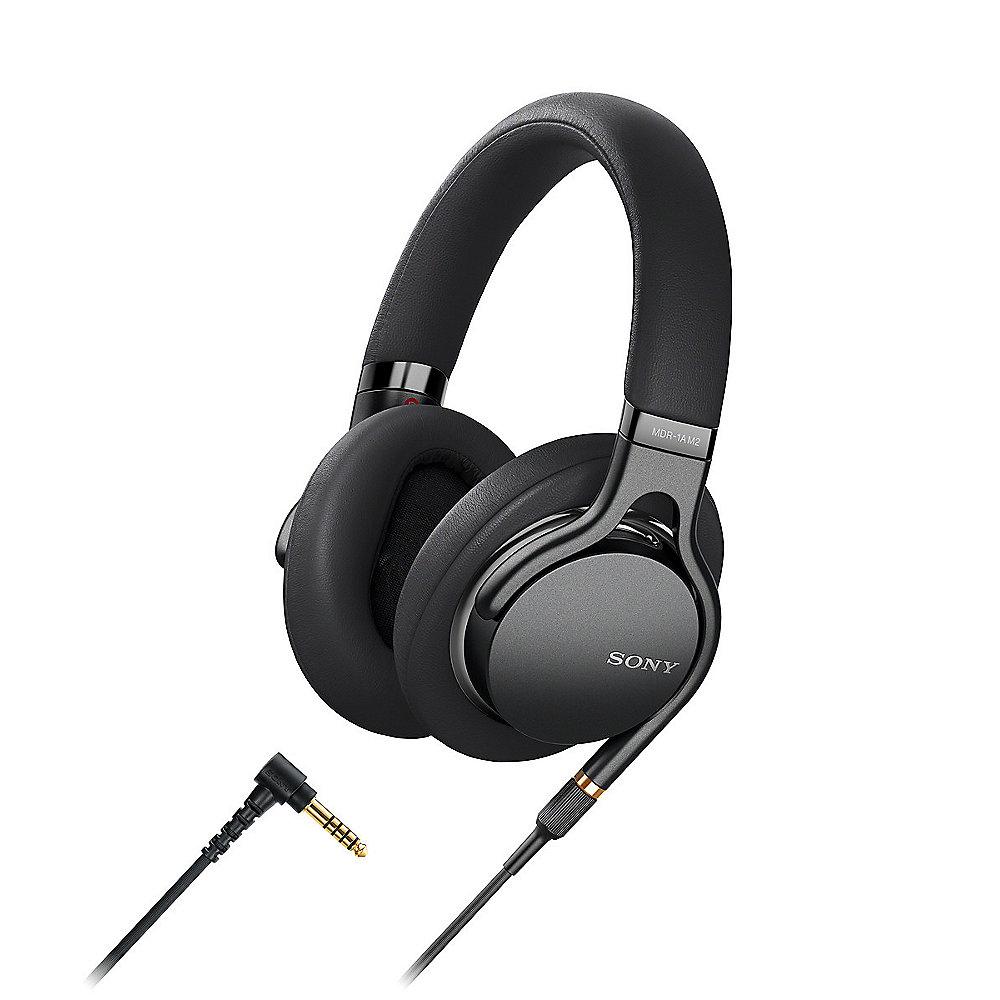 Sony MDR-1AM2 Over Ear Kopfhörer Hi-Res-Audio, faltbar, 2 Kabel, Schwarz