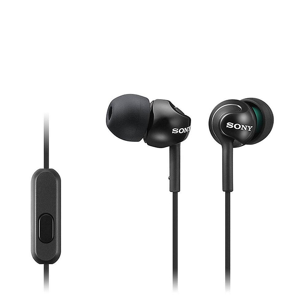 Sony MDR-EX110APB In Ear Kopfhörer mit Headsetfunktion - Schwarz, Sony, MDR-EX110APB, Ear, Kopfhörer, Headsetfunktion, Schwarz