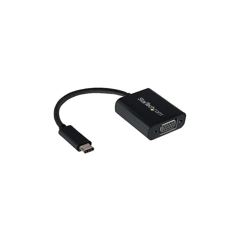 Startech USB-C zu VGA Adapter St./Bu. schwarz, Startech, USB-C, VGA, Adapter, St./Bu., schwarz