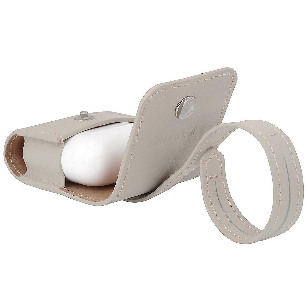StilGut AirPod Case mit Lederband creme nappa