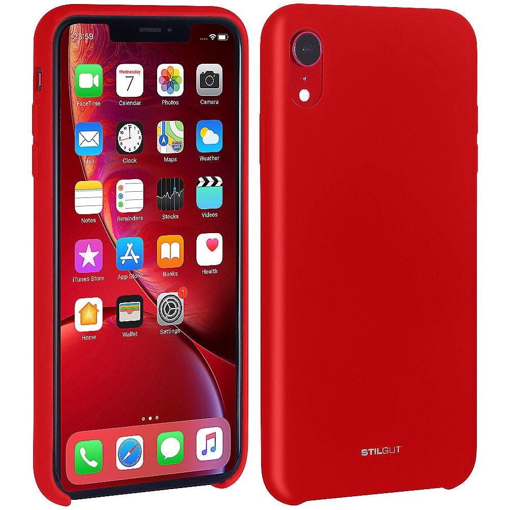 StilGut Liquid Silicon Case für Apple iPhone XR rot, StilGut, Liquid, Silicon, Case, Apple, iPhone, XR, rot