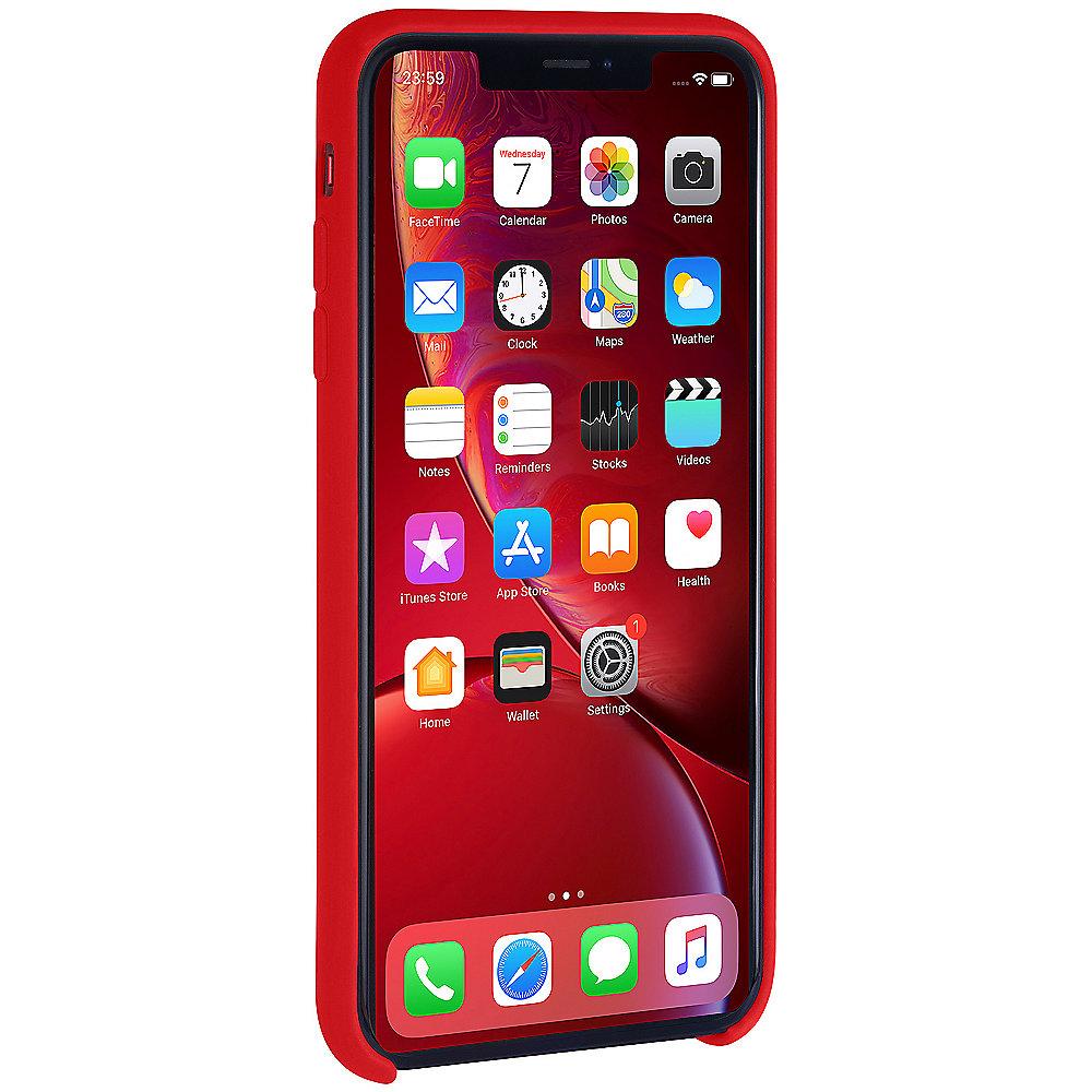 StilGut Liquid Silicon Case für Apple iPhone XR rot