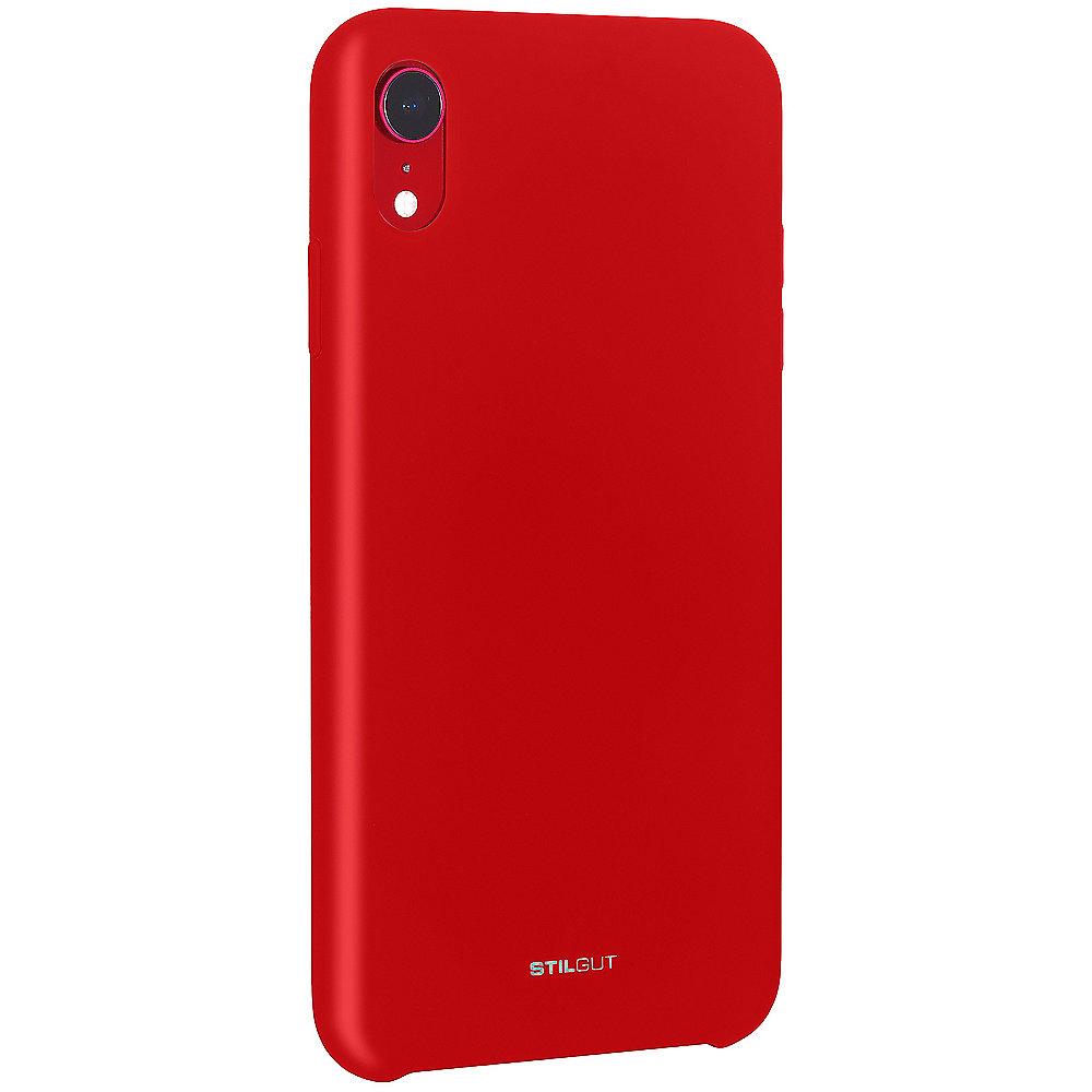 StilGut Liquid Silicon Case für Apple iPhone XR rot