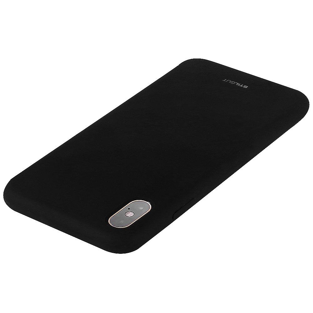 StilGut Liquid Silicon Case für Apple iPhone XS MAX schwarz B07GYN5163