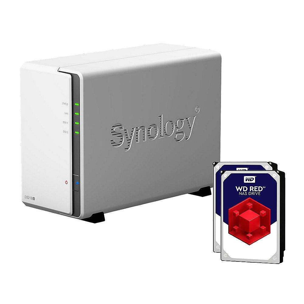 Synology Diskstation DS218j NAS 2-Bay 8TB inkl. 2x 4TB WD RED WD40EFRX
