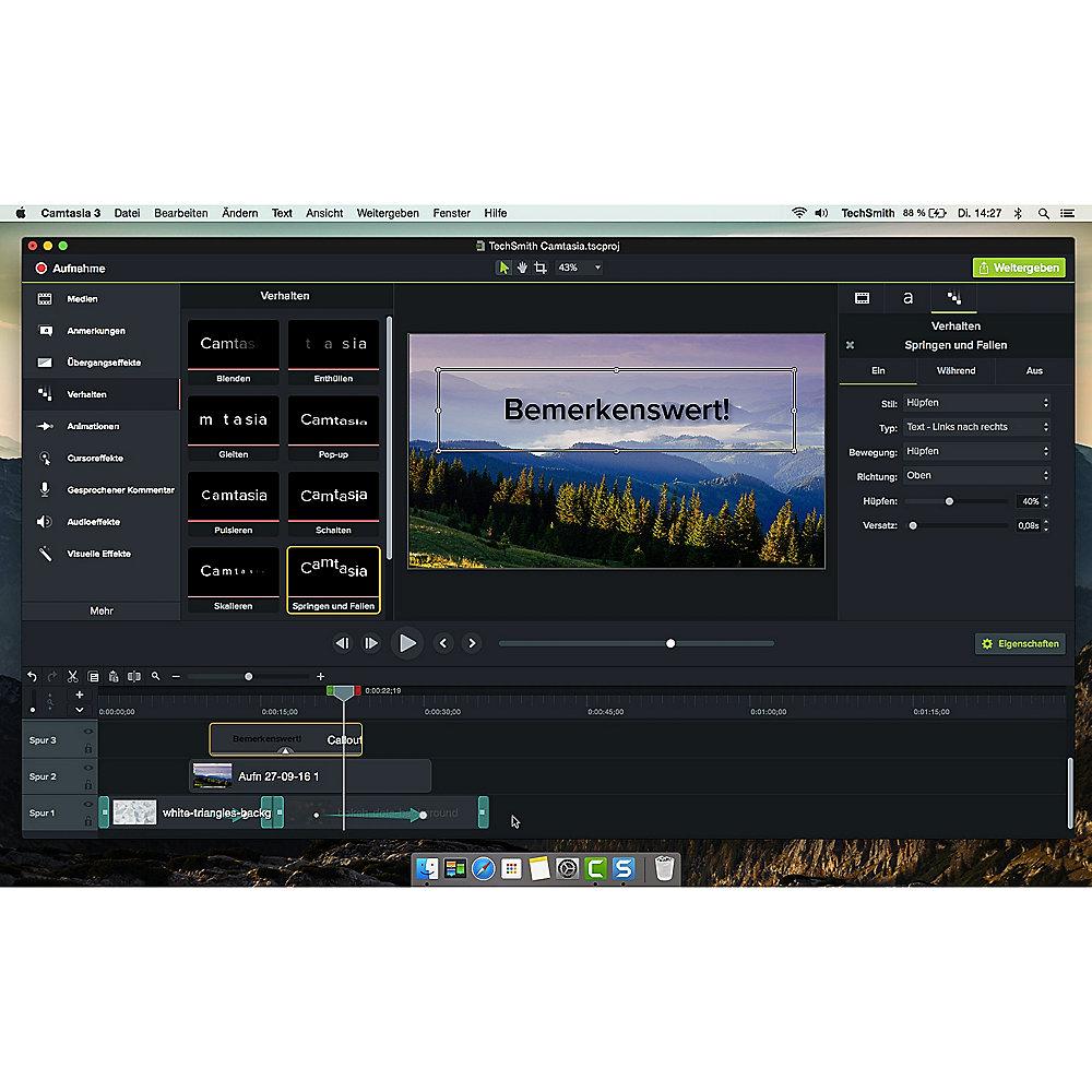 TechSmith Camtasia Studio 9 10-14 User EDU Lizenz