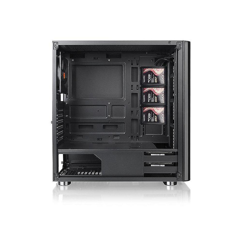 Thermaltake V200 TG Midi-Tower ATX Gehäuse schwarz, Sichtfenster