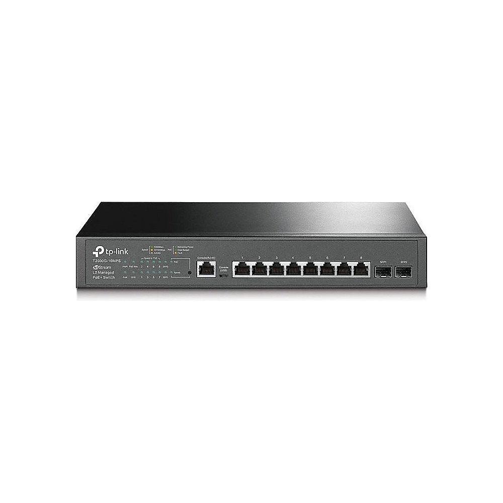 TP-LINK T2500G-10MPS 8x Port Desktop Gigabit L2 Managed Switch PoE  2xSFP