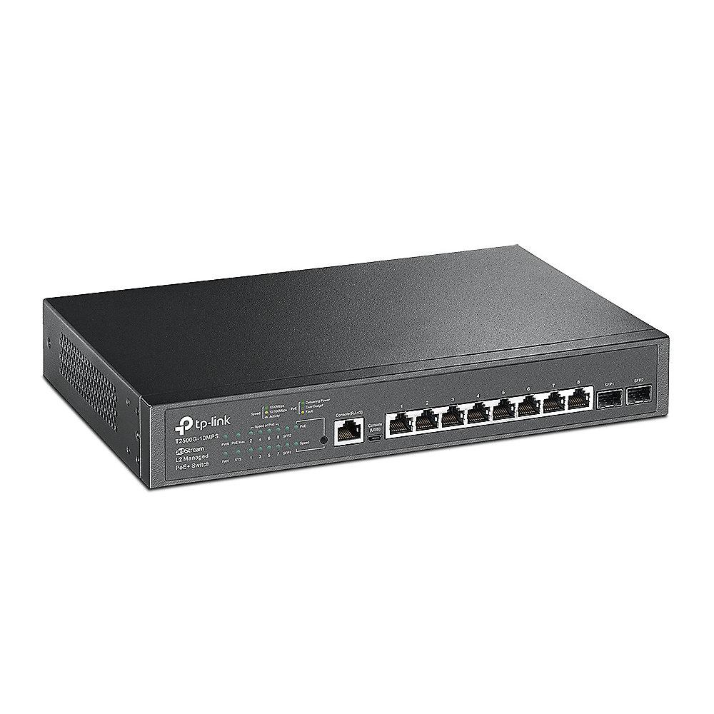 TP-LINK T2500G-10MPS 8x Port Desktop Gigabit L2 Managed Switch PoE  2xSFP