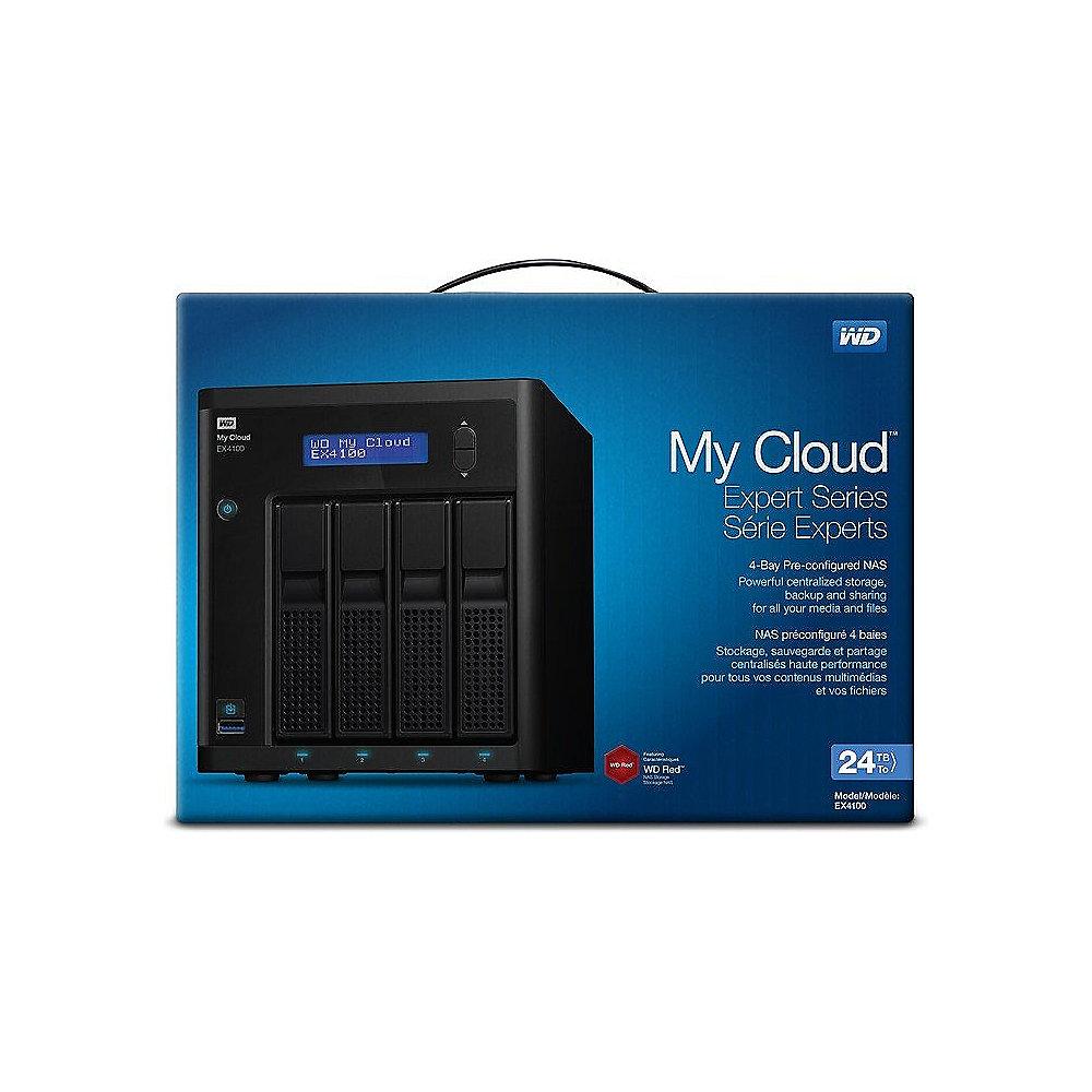 WD My Cloud EX4100 NAS System 4-Bay 24TB (4x6TB) WDBWZE0240KBK-EESN