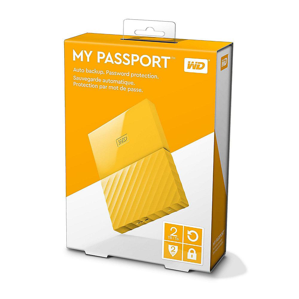 WD My Passport USB3.0 2TB 2.5zoll externe Festplatte - Gelb