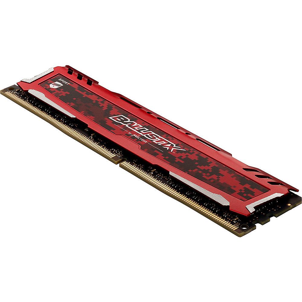 16GB (2x8GB) Ballistix Sport LT DDR4-2400 Rot CL16(16-16-16) RAM Speicher Kit