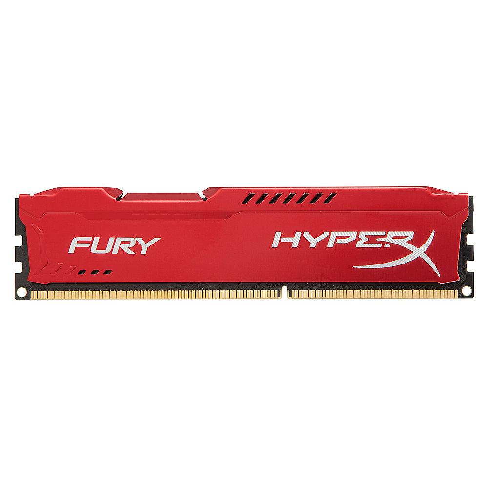 16GB (2x8GB) HyperX Fury rot DDR3-1600 CL10 RAM Kit