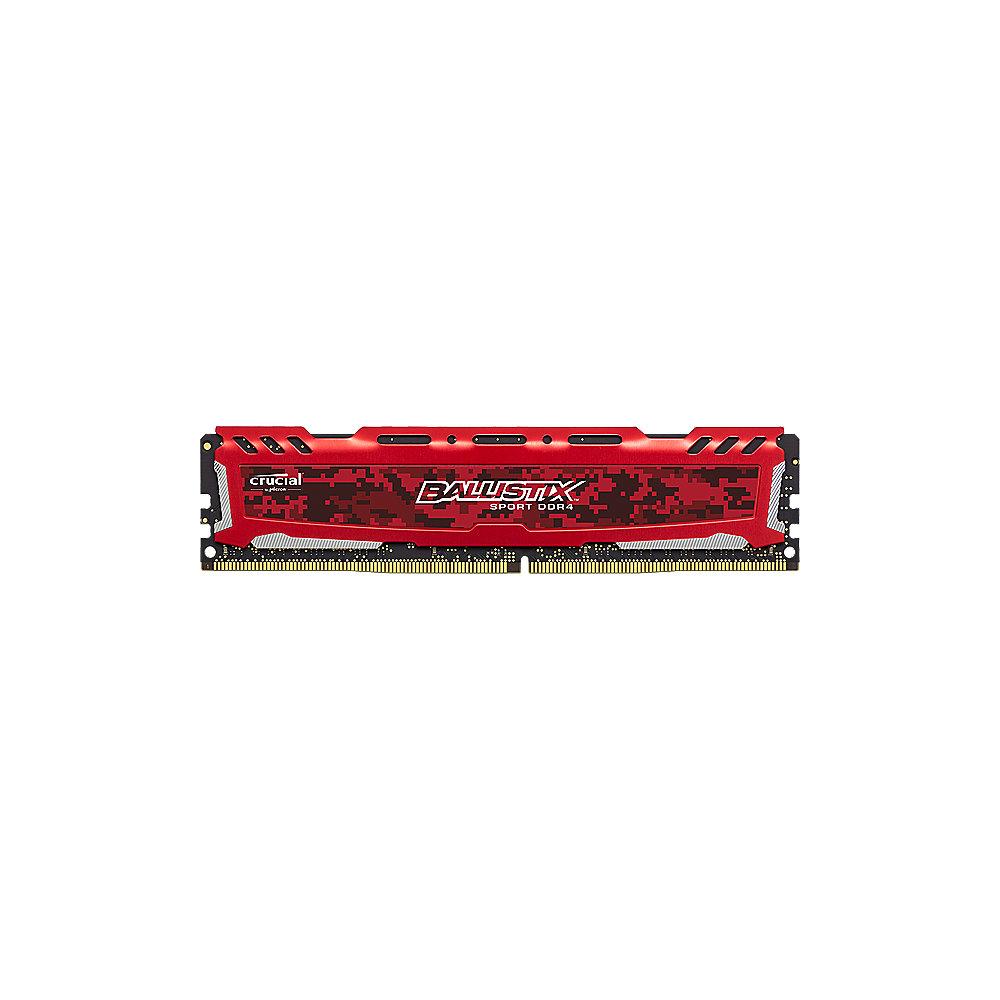 16GB Ballistix Sport LT Rot DDR4-2666 CL16 (16-18-18) RAM, 16GB, Ballistix, Sport, LT, Rot, DDR4-2666, CL16, 16-18-18, RAM