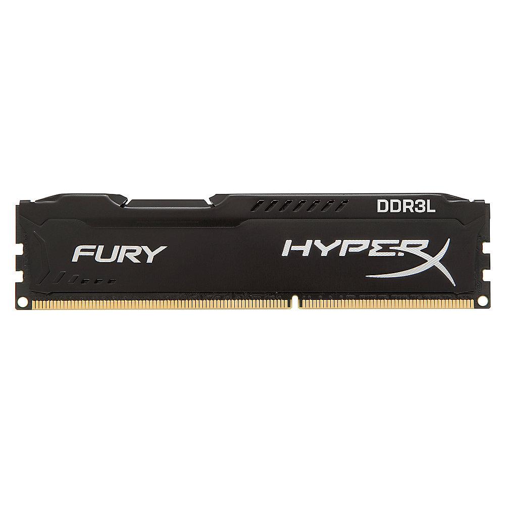 4GB HyperX Fury schwarz DDR3L-1600 CL10 RAM Low Voltage