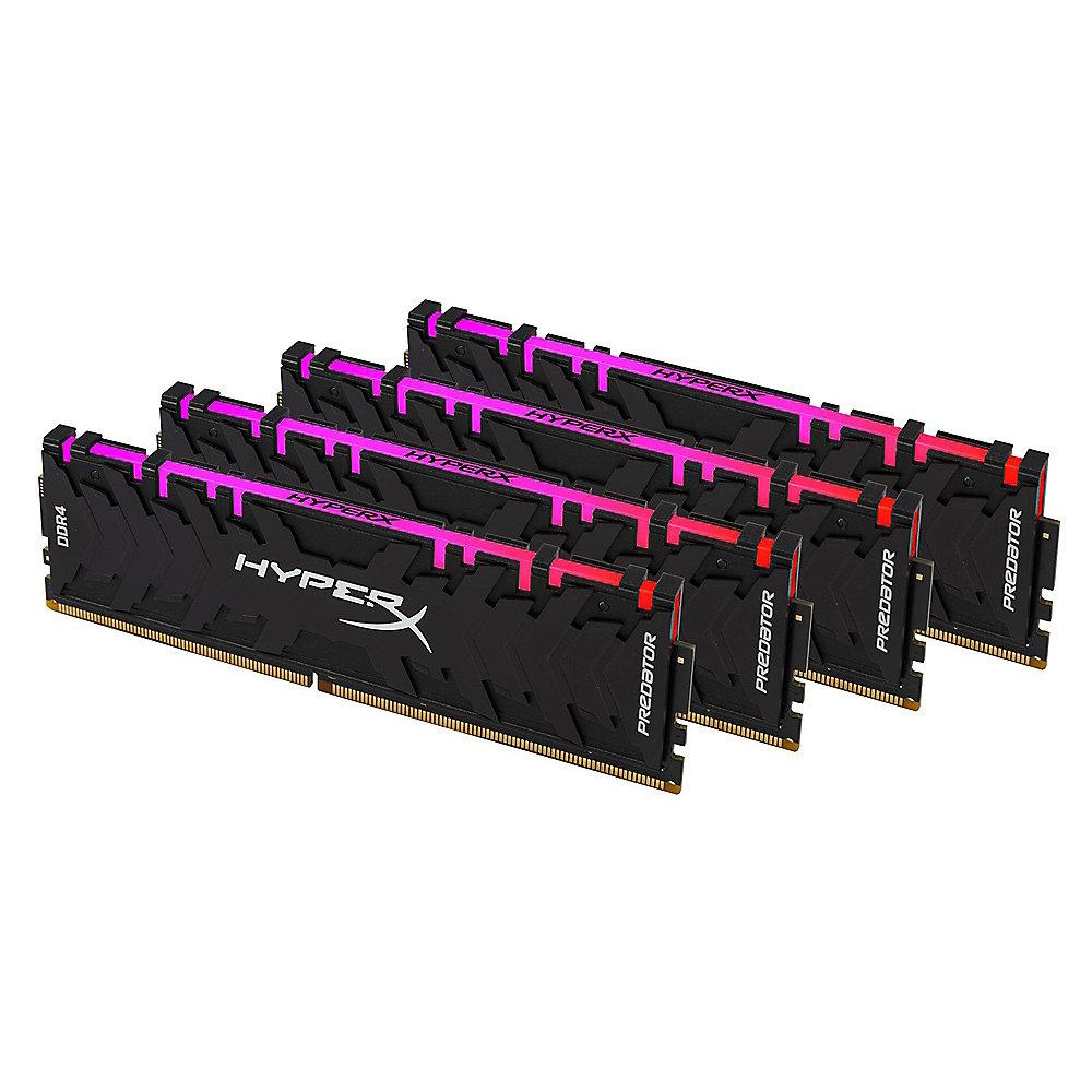 64GB (4x16GB) HyperX Predator RGB DDR4-3000 CL15 RAM Arbeitsspeicher, 64GB, 4x16GB, HyperX, Predator, RGB, DDR4-3000, CL15, RAM, Arbeitsspeicher