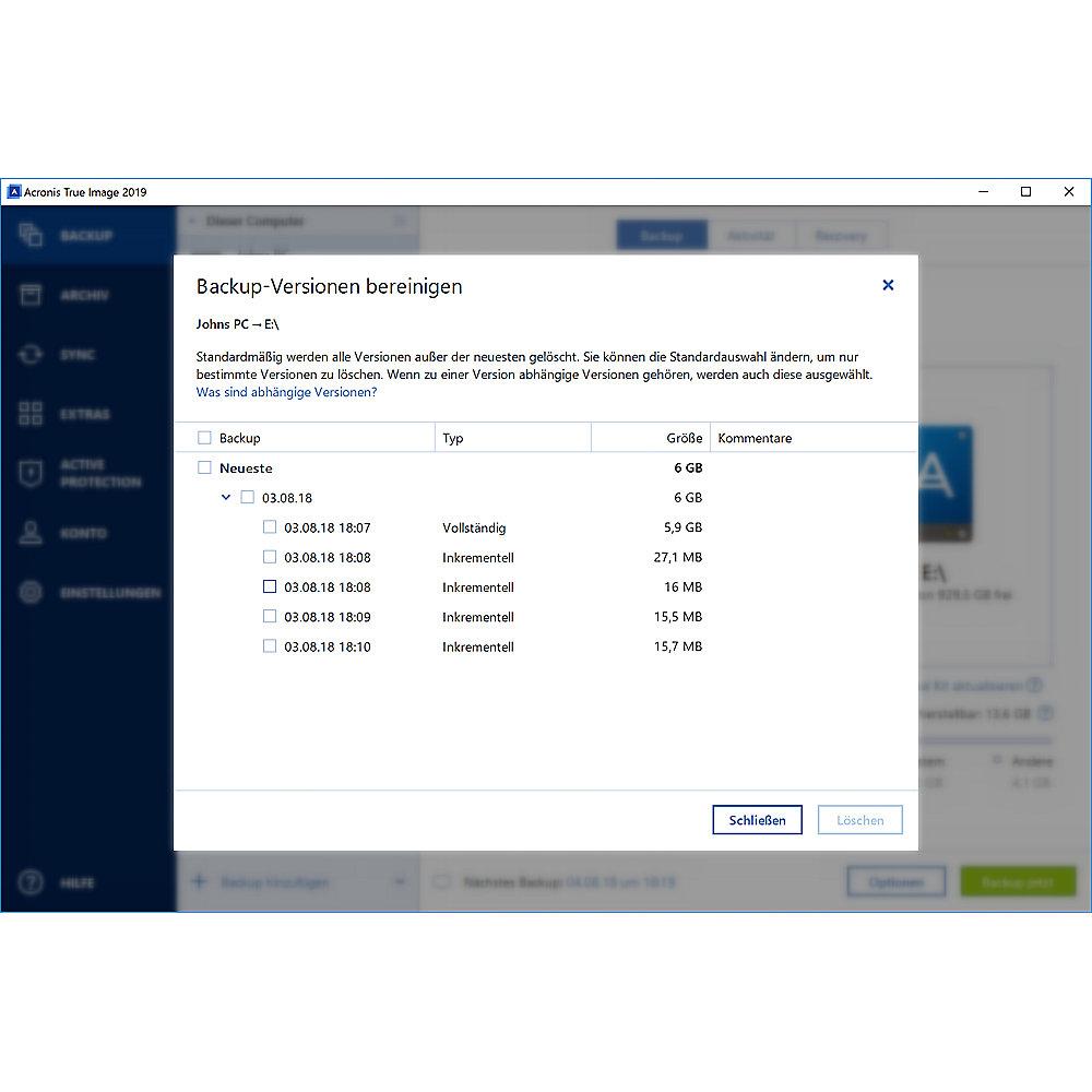 Acronis True Image 2019 Lizenz 1 PC ESD