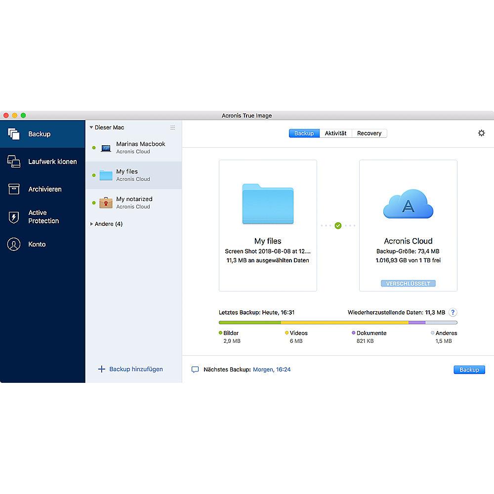 Acronis True Image 2019 Lizenz 1 PC ESD