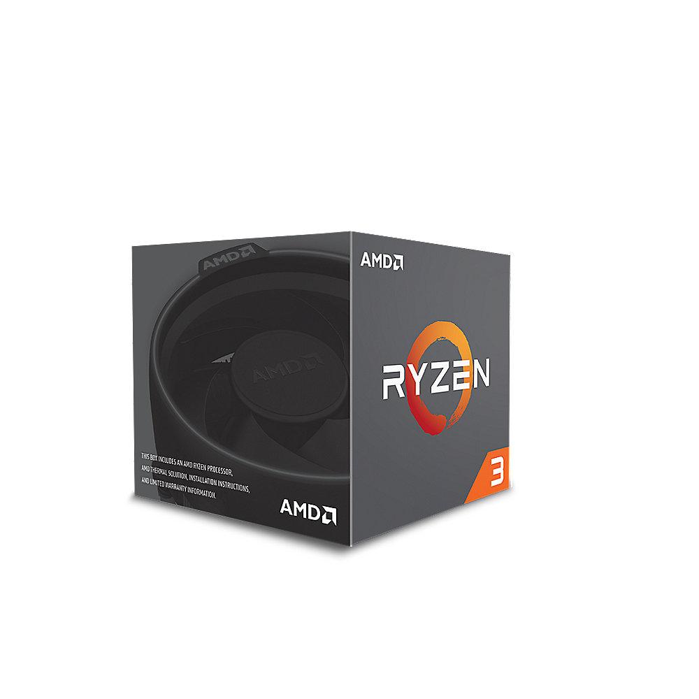AMD Ryzen R3 1300X (4x 3,7 GHz) 10MB Sockel AM4 CPU mit Wraith Stealth Kühler