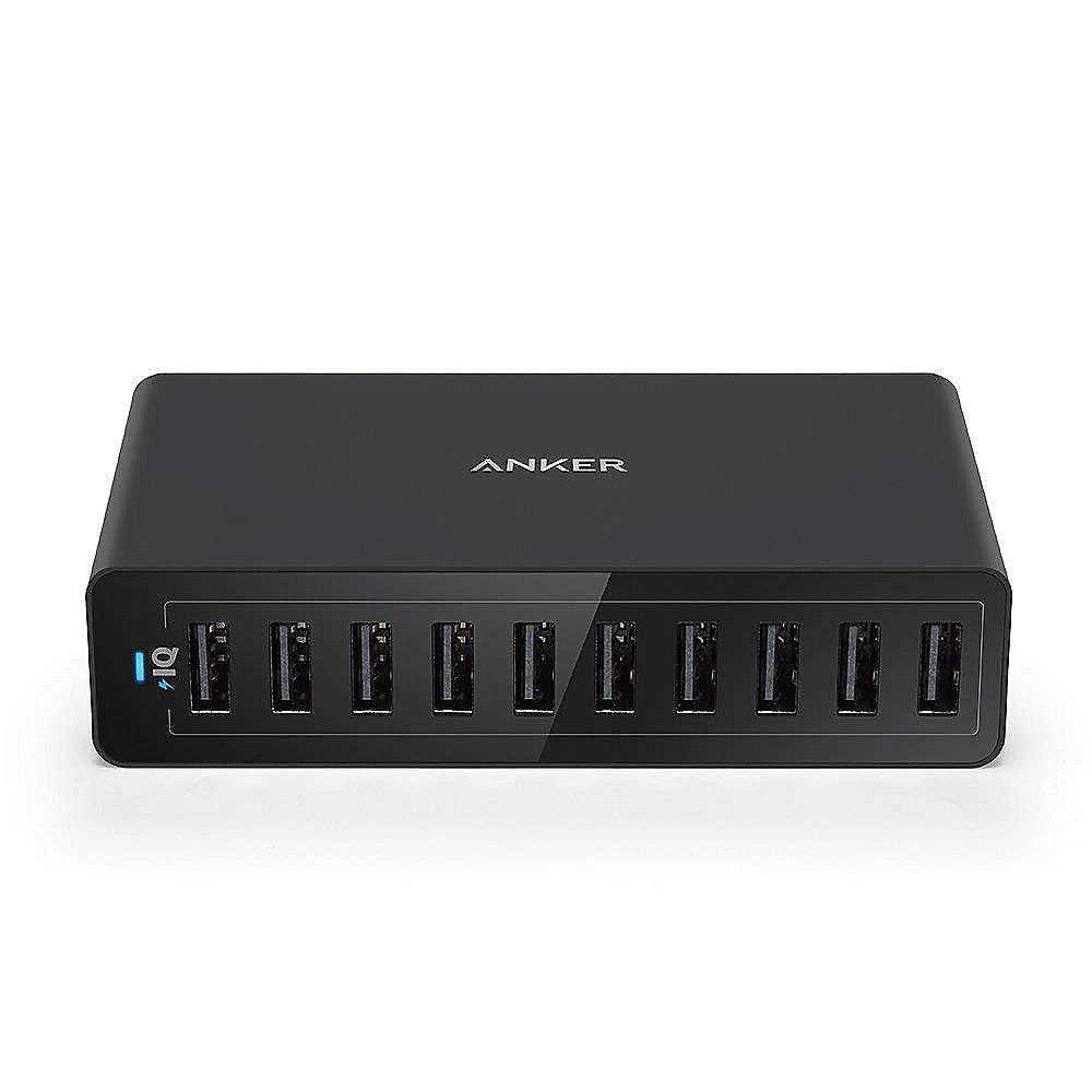 Anker AK-A2133311 10-Port Desktop Charger 60 W Schwarz, Anker, AK-A2133311, 10-Port, Desktop, Charger, 60, W, Schwarz