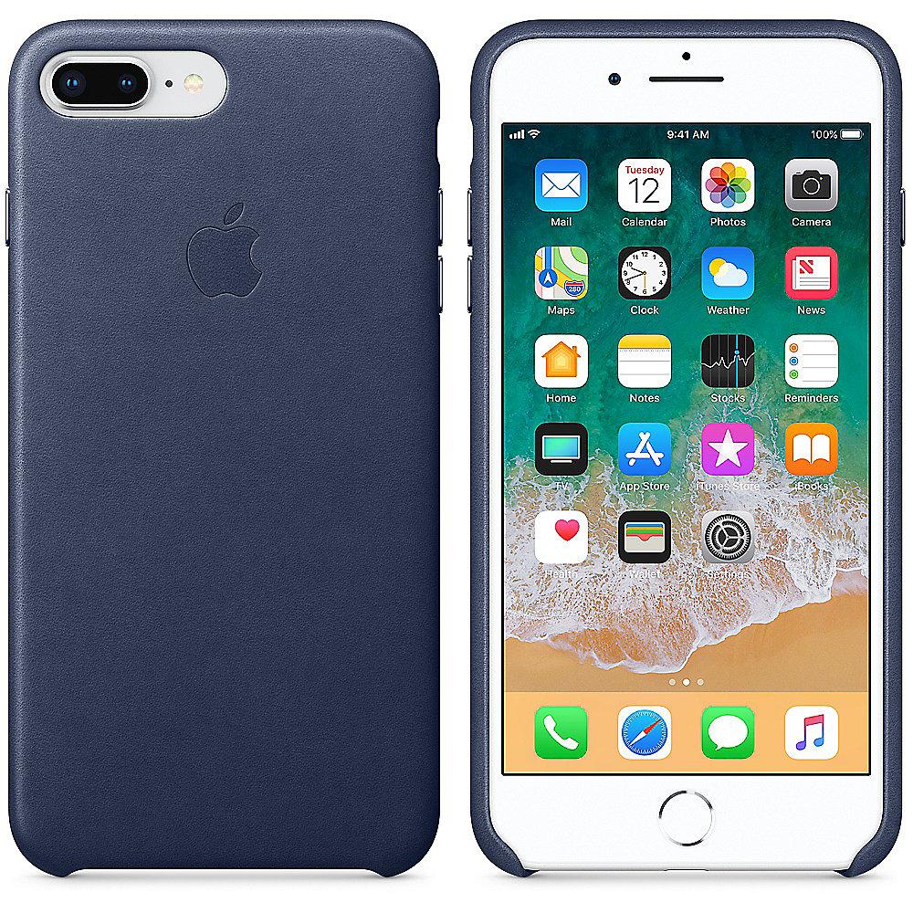 Apple Original iPhone 8 / 7 Plus Leder Case-Mitternachtsblau
