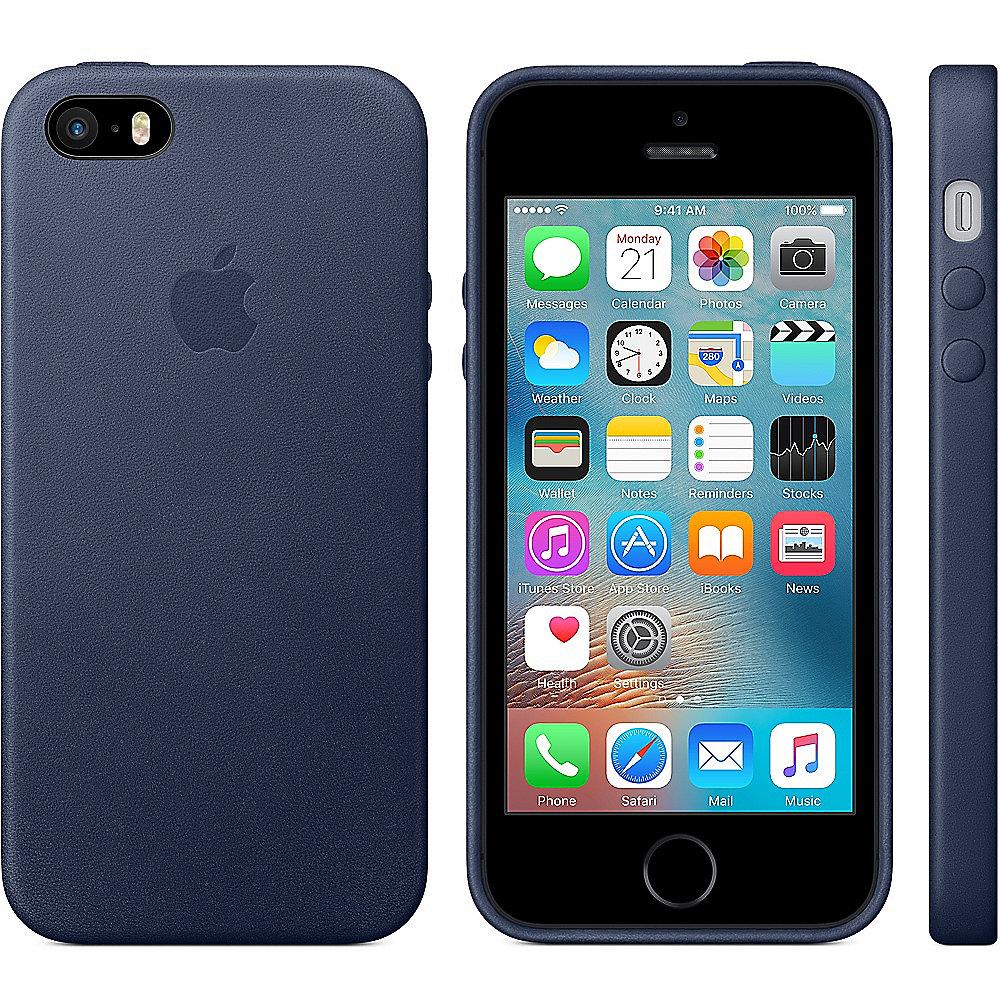 Apple Original iPhone SE Leder Case-Mitternachtsblau