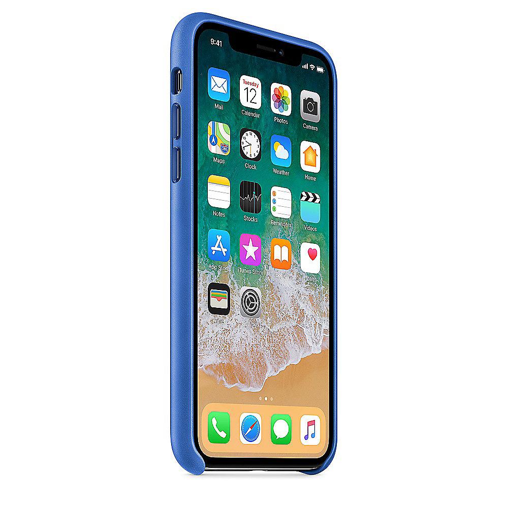 Apple Original iPhone X Leder Case-Electric Blau
