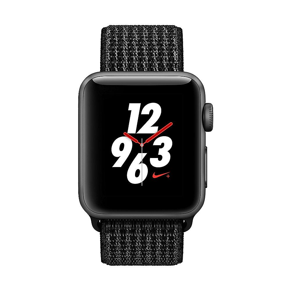 Apple Watch Nike  LTE 38mm Aluminiumgehäuse Space Grau Nike Sport Loop Schwarz