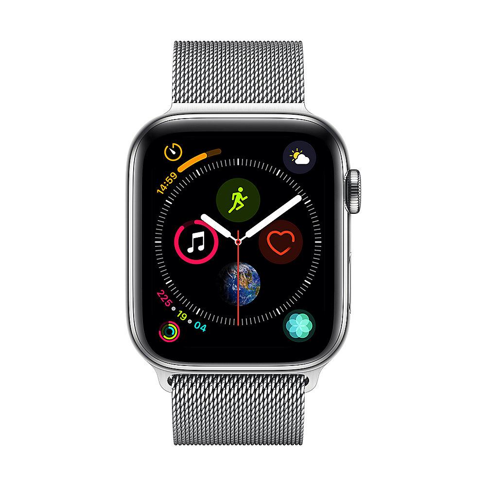 Apple Watch Series 4 LTE 44mm Edelstahlgehäuse mit Milanaise Armband