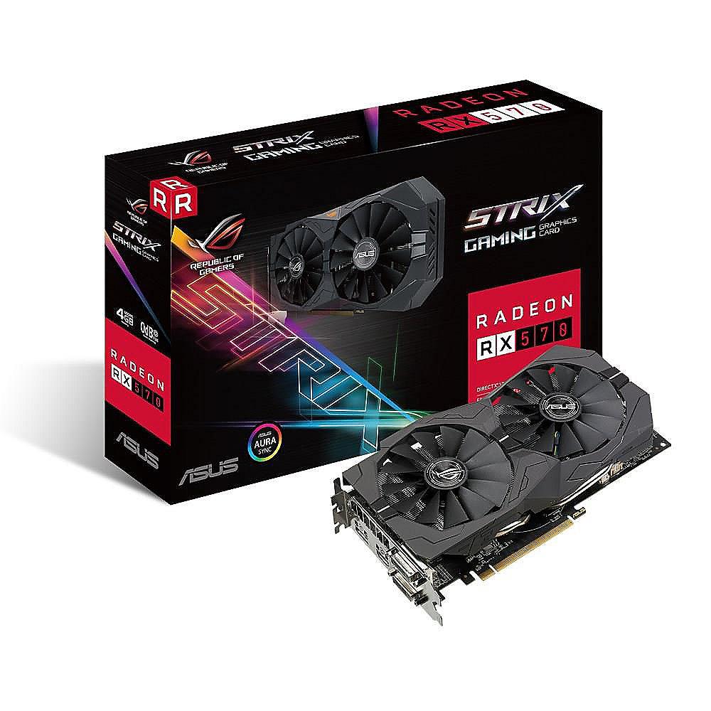 Asus AMD Radeon ROG Strix RX 570 Grafikkarte 4GB GDDR5 HDMI/DP/2xDVI