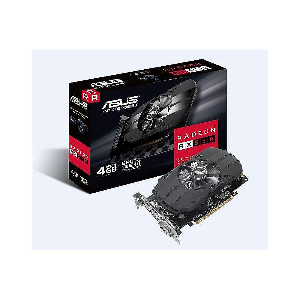 Asus AMD Radeon RX 550 Phoenix Grafikkarte 4GB GDDR5 HDMI/DP/DVI, Asus, AMD, Radeon, RX, 550, Phoenix, Grafikkarte, 4GB, GDDR5, HDMI/DP/DVI
