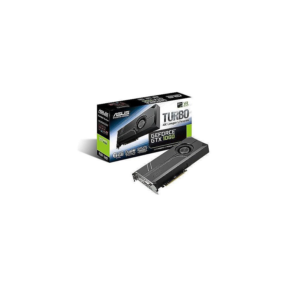 Asus GeForce GTX 1060 Turbo 6GB GDDR5 2xDP/2xHDMI/DVI Grafikkarte, Asus, GeForce, GTX, 1060, Turbo, 6GB, GDDR5, 2xDP/2xHDMI/DVI, Grafikkarte