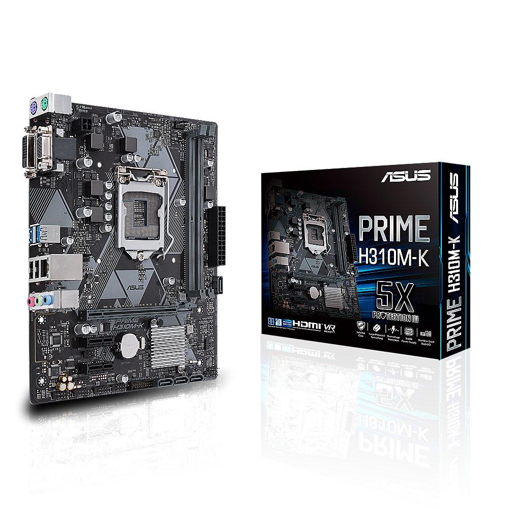 ASUS Prime H310M-K mATX Mainboard Sockel 1151v2 DVI/VGA/USB3.1 (Gen1)