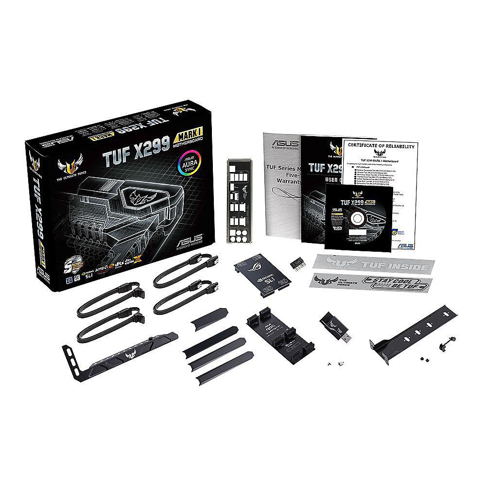 ASUS TUF X299 MARK 1 ATX Mainboard Sockel 2066 USB3.1(Typ C-Gen2)/2xM.2/2x LAN