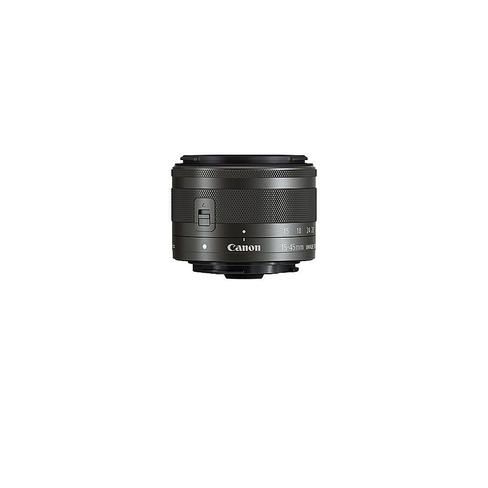 Canon EF-M 15-45mm f/3.5-6.3 IS STM Weitwinkel Zoom Objektiv schwarz, Canon, EF-M, 15-45mm, f/3.5-6.3, IS, STM, Weitwinkel, Zoom, Objektiv, schwarz