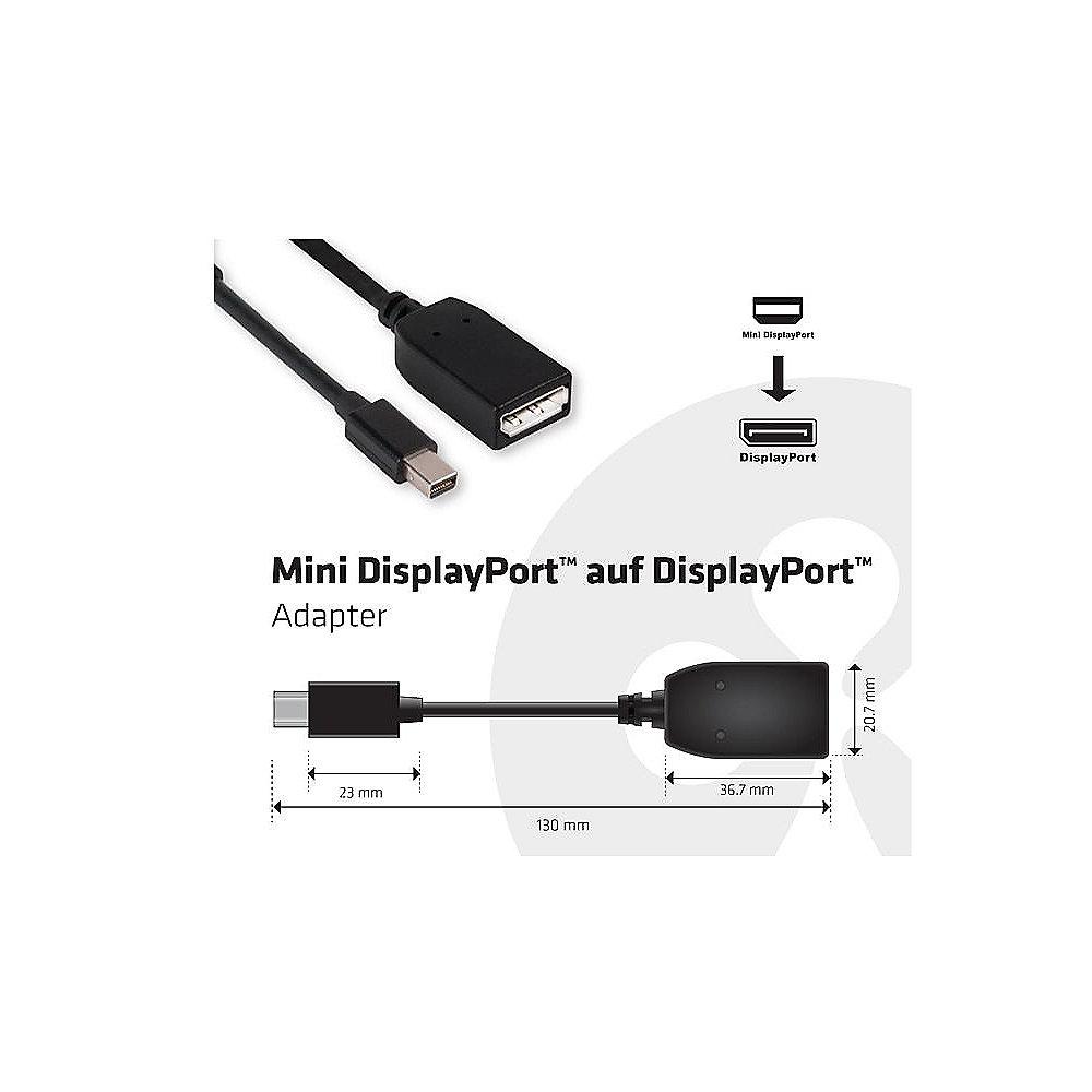 Club 3D DisplayPort Adapterkabel 0,13m mini DP zu DP St./Bu. schwarz CAC-1110, Club, 3D, DisplayPort, Adapterkabel, 0,13m, mini, DP, DP, St./Bu., schwarz, CAC-1110