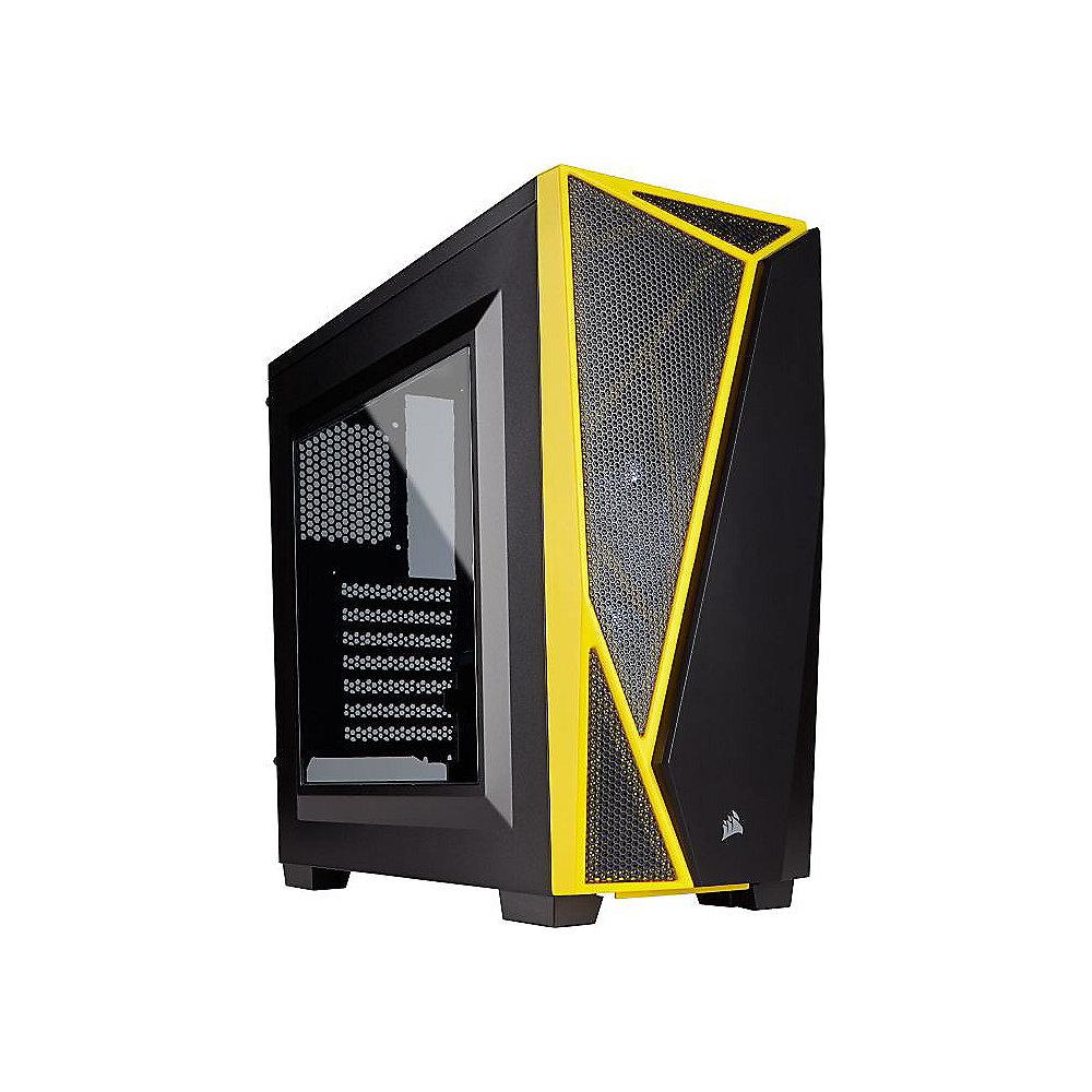 Corsair Carbide SPEC-04 LED Schwarz/Gelb Midi Tower Gaming Gehäuse m. Fenster