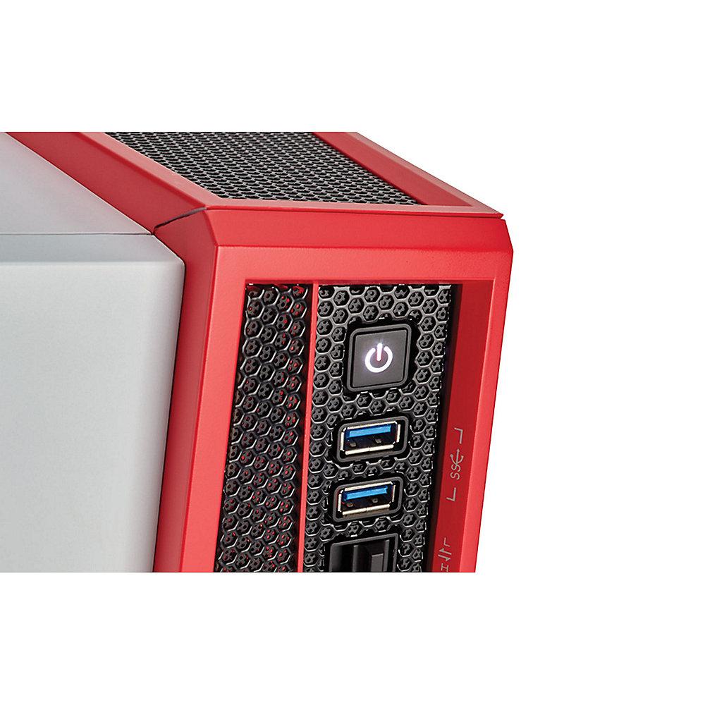 Corsair Carbide SPEC-ALPHA Weiß/Rot Midi Tower Gaming Gehäuse mit Seitenfenster, Corsair, Carbide, SPEC-ALPHA, Weiß/Rot, Midi, Tower, Gaming, Gehäuse, Seitenfenster