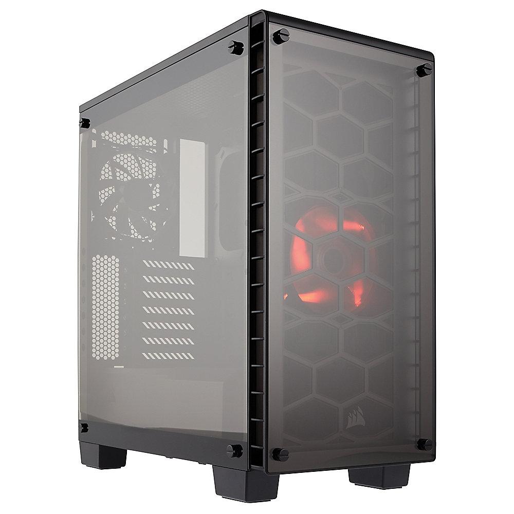 Corsair Crystal 460X Schwarz Rot LED Midi Tower ATX Gehäuse mit gehärtetem Glas, Corsair, Crystal, 460X, Schwarz, Rot, LED, Midi, Tower, ATX, Gehäuse, gehärtetem, Glas