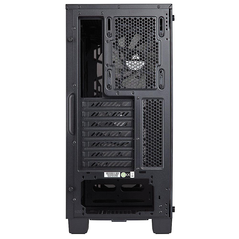 Corsair Crystal 460X Schwarz Rot LED Midi Tower ATX Gehäuse mit gehärtetem Glas