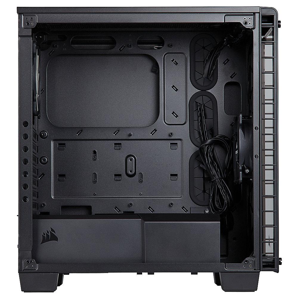 Corsair Crystal 460X Schwarz Rot LED Midi Tower ATX Gehäuse mit gehärtetem Glas, Corsair, Crystal, 460X, Schwarz, Rot, LED, Midi, Tower, ATX, Gehäuse, gehärtetem, Glas