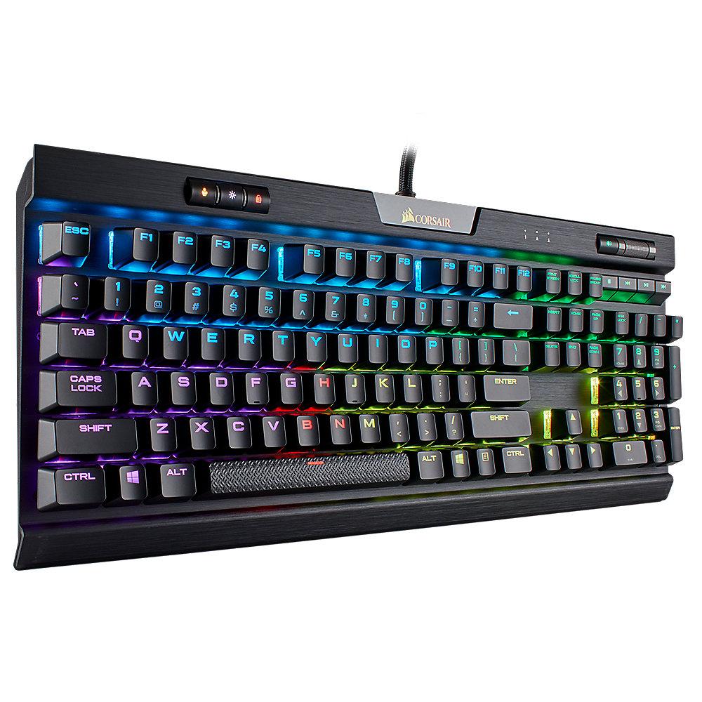 Corsair K70 RGB LED MK.2 mechanische Gaming Tastatur Cherry MX Red schwarz