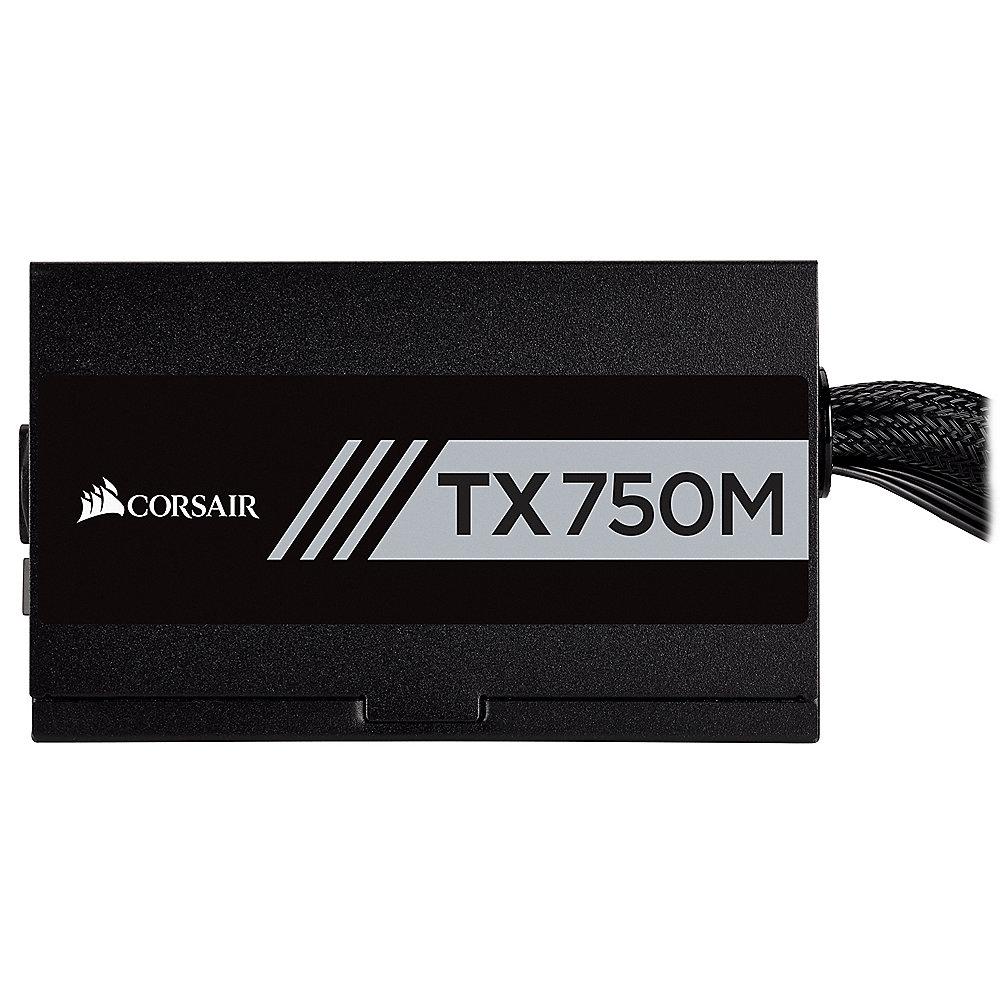 Corsair TX Series TX750M ATX 2.4 EPS 2.92 aktiv PFC Netzteil 80  Gold (modular), Corsair, TX, Series, TX750M, ATX, 2.4, EPS, 2.92, aktiv, PFC, Netzteil, 80, Gold, modular,