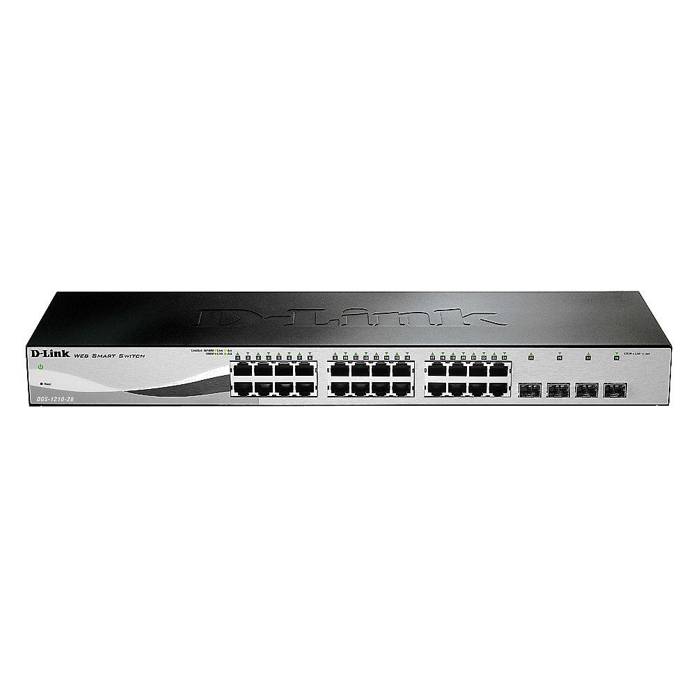 D-Link DGS-1210-28 Smart Managed Switch (24x Gbit, 4x SFP), D-Link, DGS-1210-28, Smart, Managed, Switch, 24x, Gbit, 4x, SFP,