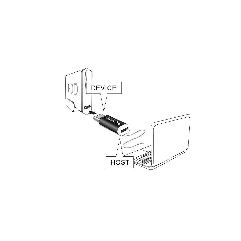 DeLOCK USB Adapter 2.0 micro-B zu 3.1 Gen1 C Bu./St. 65678 schwarz