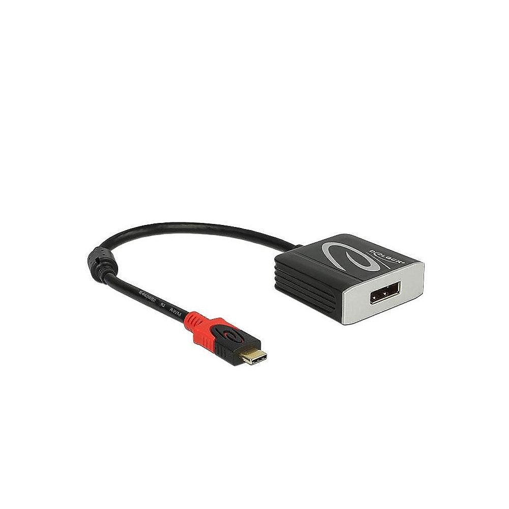 DeLOCK USB Typ-C Adapter zu Displayport 4k 60Hz St./Bu. 62727 schwarz