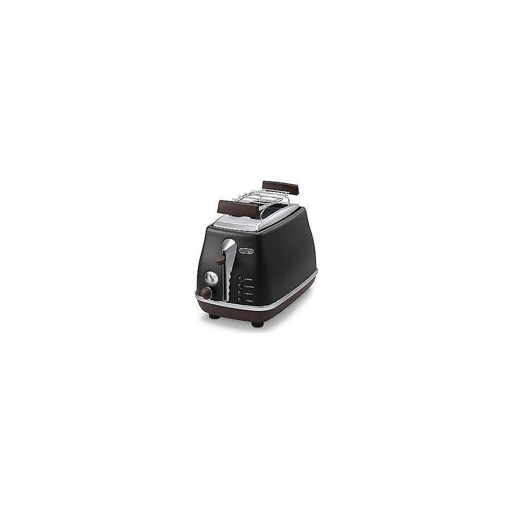 DeLonghi CTOV 2103.BK Icona Vintage Toaster schwarz