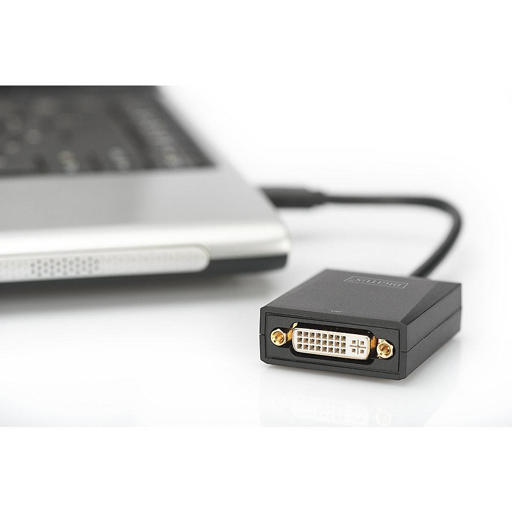 DIGITUS USB 3.0 zu DVI Adapter Full HD schwarz, DIGITUS, USB, 3.0, DVI, Adapter, Full, HD, schwarz